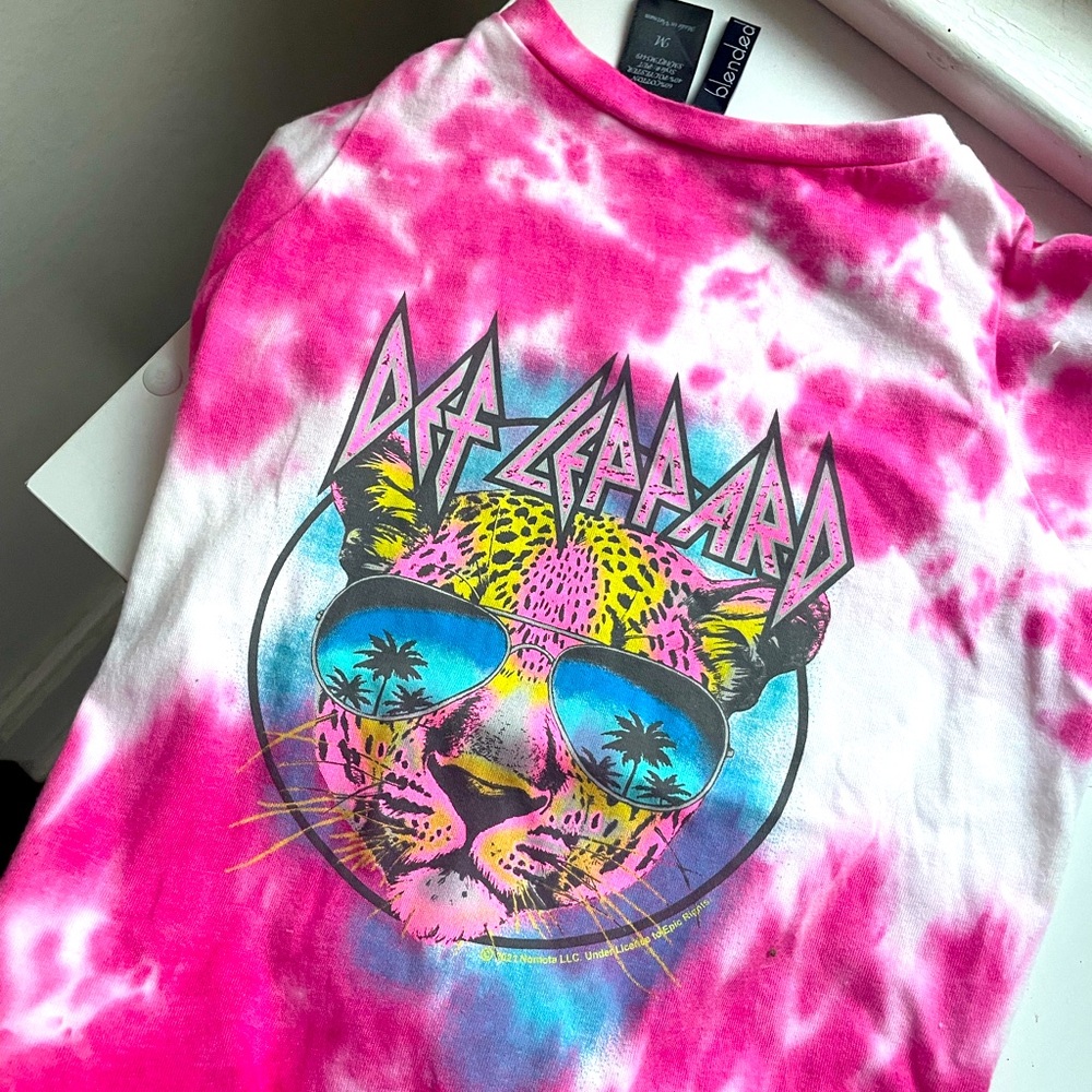 DEF LEPPARD Tie Dyed Pet Outfit - Medium